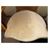 Vintage Cane-Back Armchair with Upholstered Seat