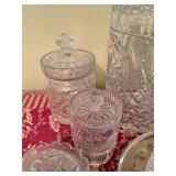 Set of VTG Crystal Glass Jars with Lids