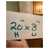 Vintage Wall Mirror with Etched Top 20" x 8"