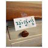 Antique Style Wooden Sideboard with Natural Wood Top