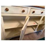 Antique Style Wooden Sideboard with Natural Wood Top