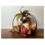 Decorative Home Decor Set with Clock, Frame, and Autumn Display