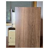 Compact Wooden Two-Drawer Filing Cabinet