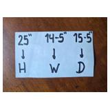 Compact Wooden Two-Drawer Filing Cabinet