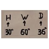 Wooden Dining Table with Tiled Top and Red Checkered Tablecloth