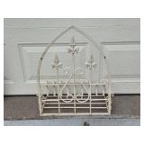 Decorative Wooden Panel and Metal Garden Shelf Set