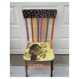 VTG Wooden Chairs - 2 Hand-Painted