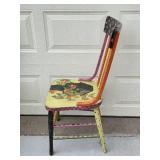 VTG Wooden Chairs - 2 Hand-Painted