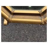 Vintage Gold-Framed Octagon Standing Mirror