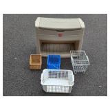 Step2 Outdoor Storage Bench with Assorted Baskets