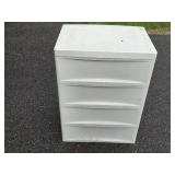 Used 4-Drawer Plastic Storage Organizer Cabinet