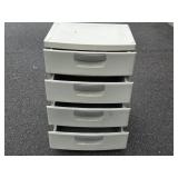 Used 4-Drawer Plastic Storage Organizer Cabinet
