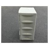 Used 4-Drawer Plastic Storage Organizer Cabinet