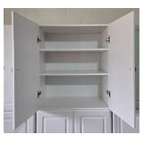 Set of Modular White Storage Cabinets