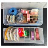 Collection of Assorted Ribbons in Storage Boxes