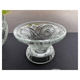 Elegant VTG Pressed Glass Punch Bowl Set with Cups and Bowl
