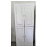 White Freestanding Storage Cabinets with Shelves