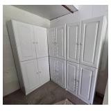 White Freestanding Storage Cabinets with Shelves