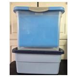 Set of 5 Large Plastic Storage Bins with Lids
