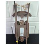 Christmas Decor Set: 2 Festive Sleds & Light-Up Barn