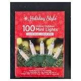 Set of Artificial Christmas Greenery and Decorative LED Lights