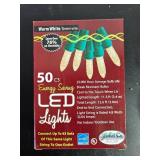 Set of Artificial Christmas Greenery and Decorative LED Lights