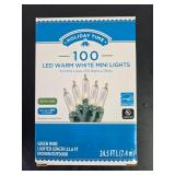 Set of Artificial Christmas Greenery and Decorative LED Lights