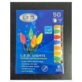 Set of Artificial Christmas Greenery and Decorative LED Lights