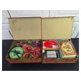 Large Assortment of Holiday Cards, Gift Boxes, and Candy Cane Pens