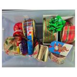 Assorted Lot of Holiday and Themed Ribbon Rolls