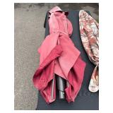 Pair of Patio Umbrellas with Floral and Solid Design