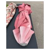 Pair of Patio Umbrellas with Floral and Solid Design