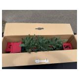 Set of 2 Joyland 4FT Pre-Lit Decorated Porch Trees in Lighted Pot