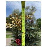 Decorative Artificial Christmas Tree with Berries and Pine Cones