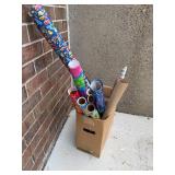 Collection of Assorted Gift Wrapping Paper Rolls - paper quantities unverified