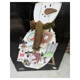 Snowman Collage Display Stand with Holiday Card Holders