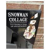 Snowman Collage Display Stand with Holiday Card Holders