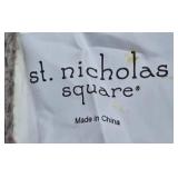 Set of 2 St. Nicholas Square Holiday Door Mats with Thermometer and Decorative Suncatcher