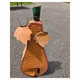 Assorted Garden Tools and Decorative Outdoor Gourd