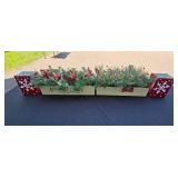 Holiday Table Centerpieces with Pine and Berry Decorations