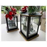 Decorative Miniature Buildings and Lanterns, Holiday Decor