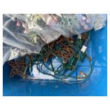 Christmas Decor Set with Frosted Berry Pine Wreath and String Lights