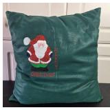 Set of Holiday Decor Items Including Teddy Bear and Christmas Pillows