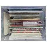 Collection of Christmas Holiday Greeting Cards in Storage Containers