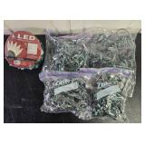 Assorted Sets of LED Christmas Lights and Artificial Pine Garland