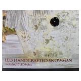 Heritage Home Holiday LED Handcrafted Snowman with 10 LED Lights