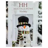 Heritage Home Holiday LED Handcrafted Snowman with 10 LED Lights