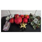 Collection of Christmas Decorations and Ornaments