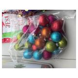 Assorted Holiday Decorations Collection with Ornaments and Stocking