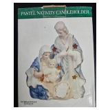 Christmas Holiday Decor Collection Including Nativity Candleholder and Animated Reindeer